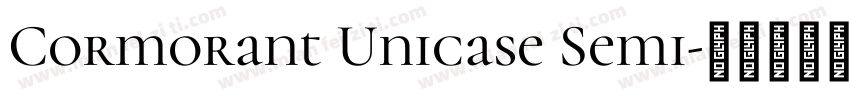 Cormorant Unicase Semi字体转换